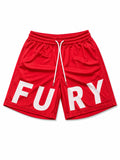 Fury Fit Performance Mesh Shorts – Red
