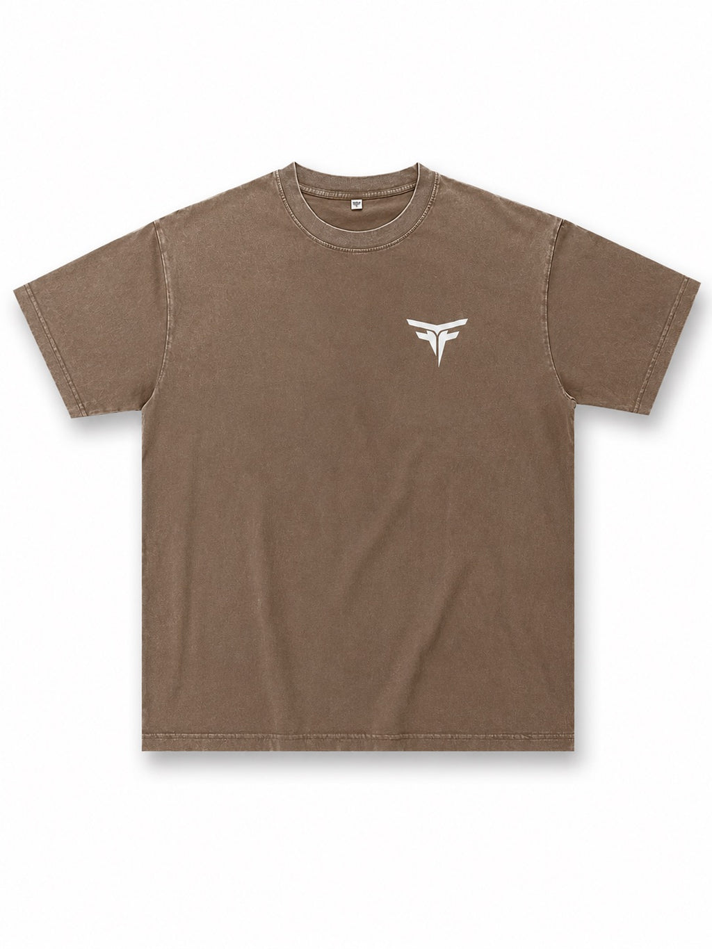 Fury Fit Premium Oversized Acid Wash Tee - Tan