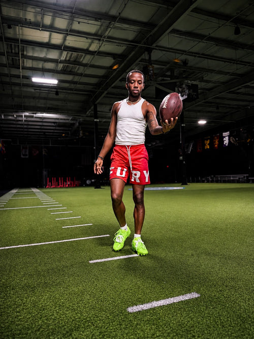 Fury Fit Performance Mesh Shorts – Red