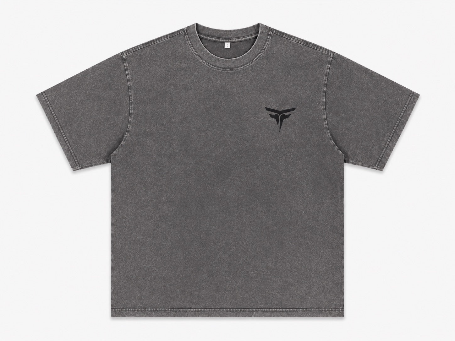 Fury Fit Premium Oversized Acid Wash Tee - Grey