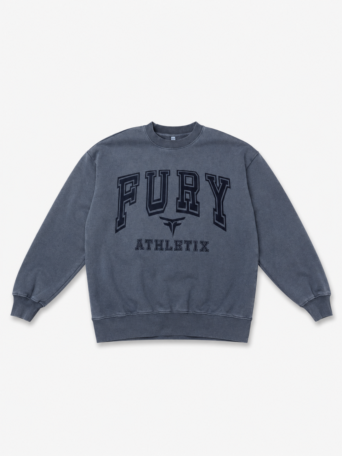 Fury University Fleece - Acid Wash Over sized Crew Neck
