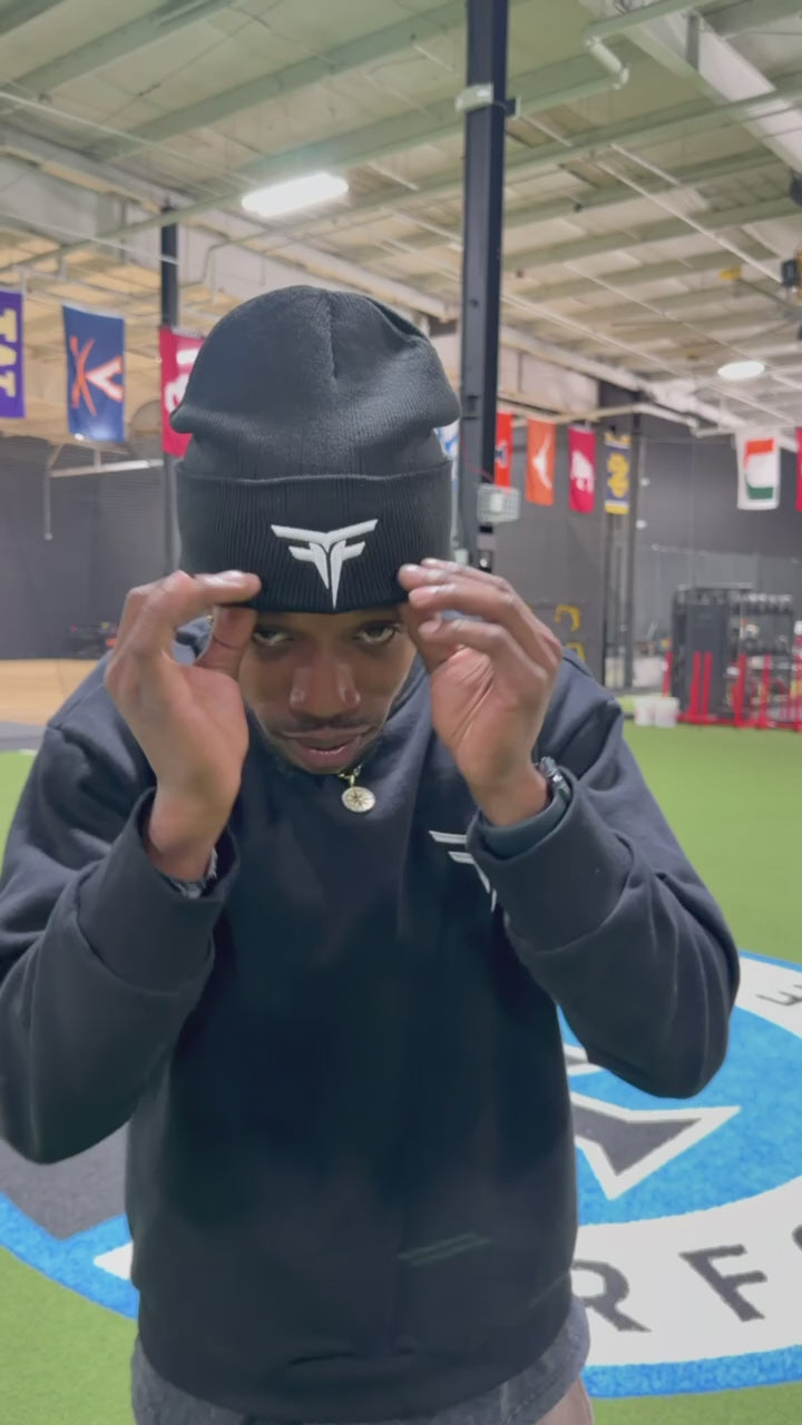 Fury Fit Crown Satin-Lined Beanie — Black